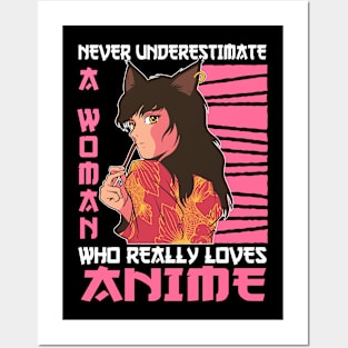 Woman Really Loves Anime Merch Anime Girl Otaku Gift Anime Posters and Art